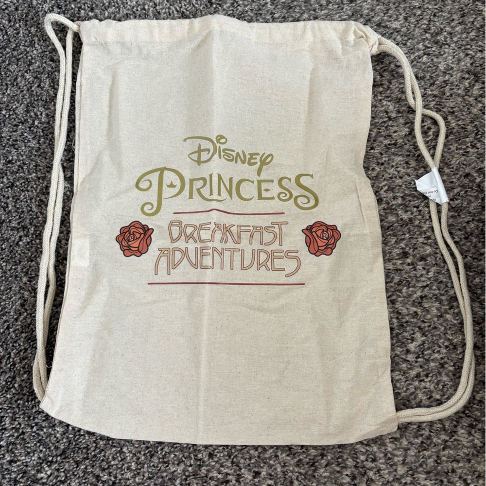Disney Cream Backpack with Drawstring Closure